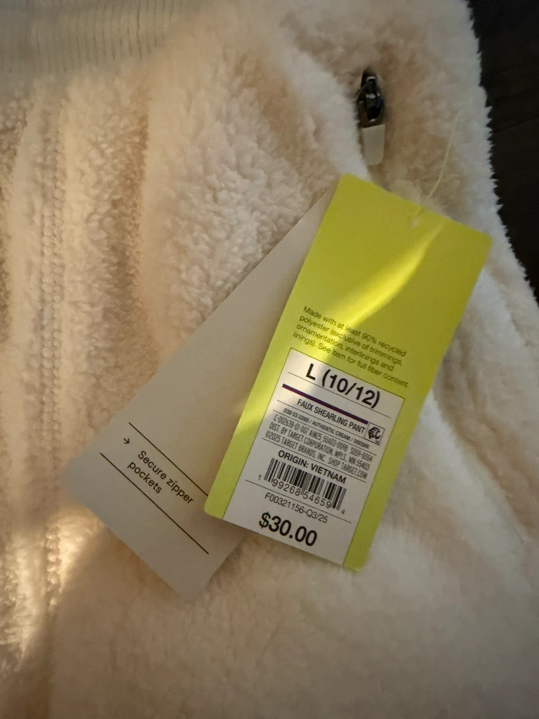 Girls/ youth L 10/12 All in Motion Faux Shearling Pants NWT!! - photo 2