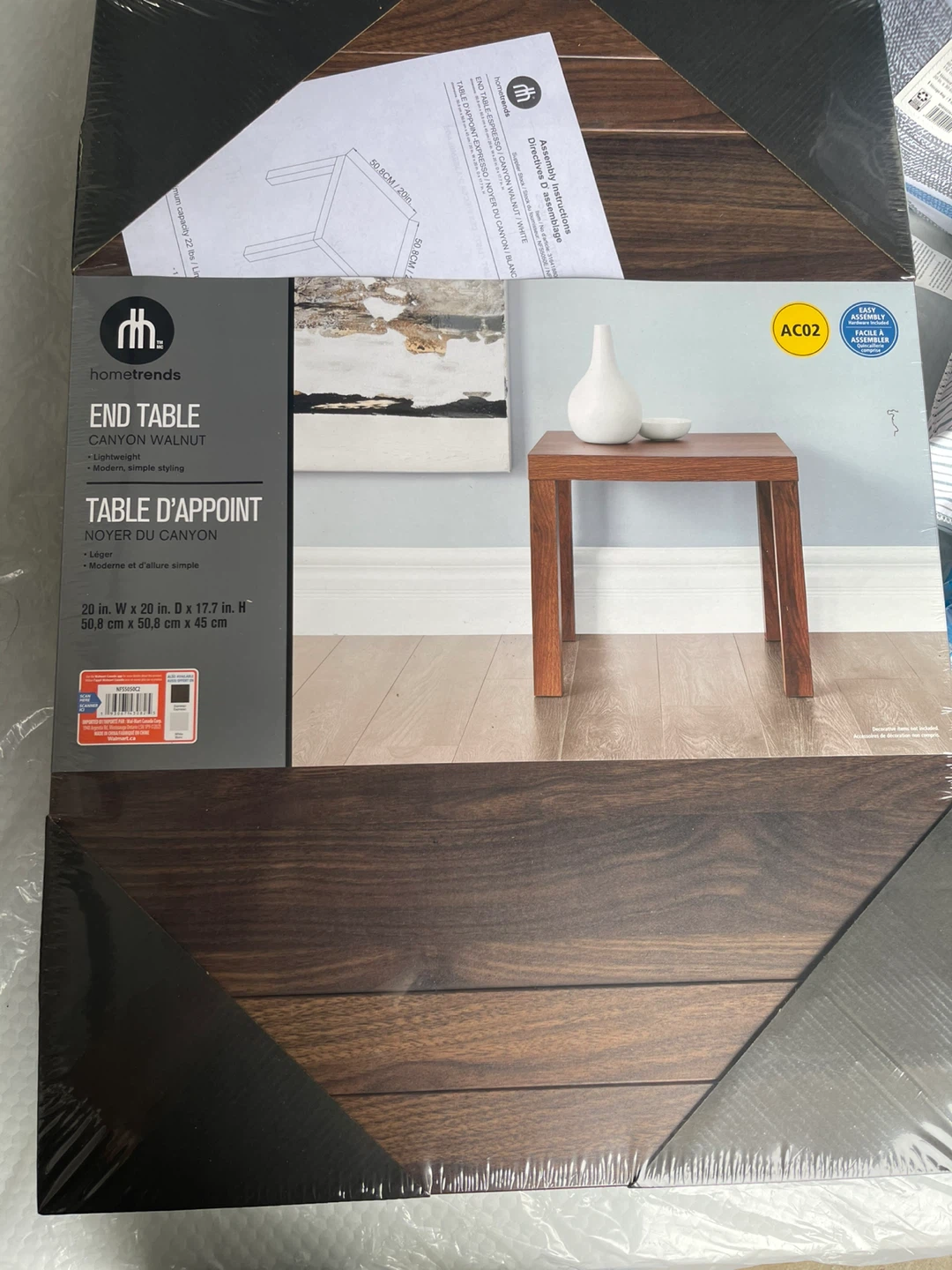 Hometrends End Table - Canyon Walnut