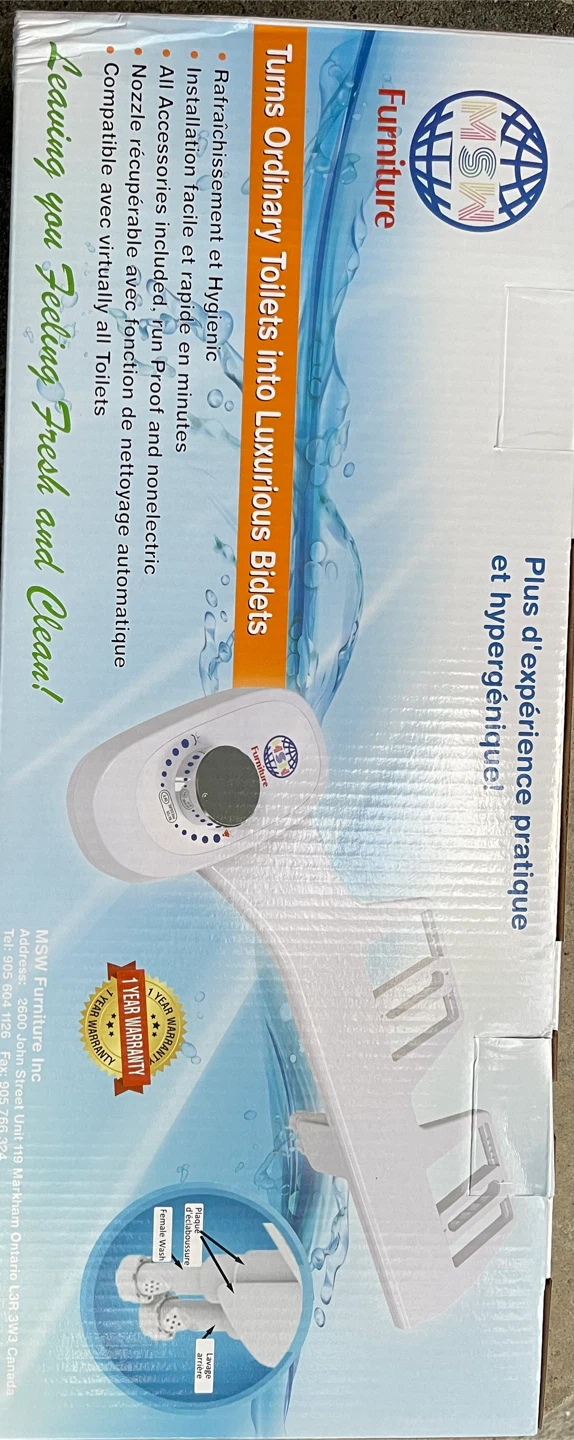 MSW Furniture Bidet Attachment