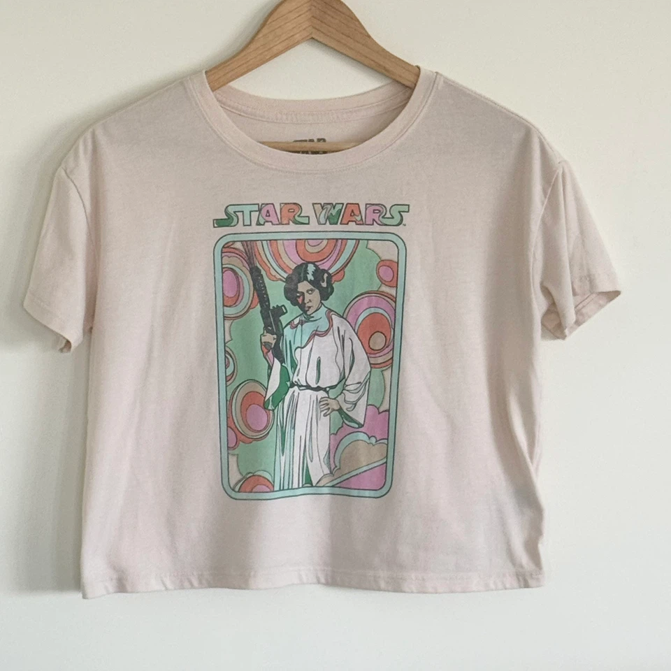 Star Wars  Tee in Cream with 6Os Pop Art Style Logo