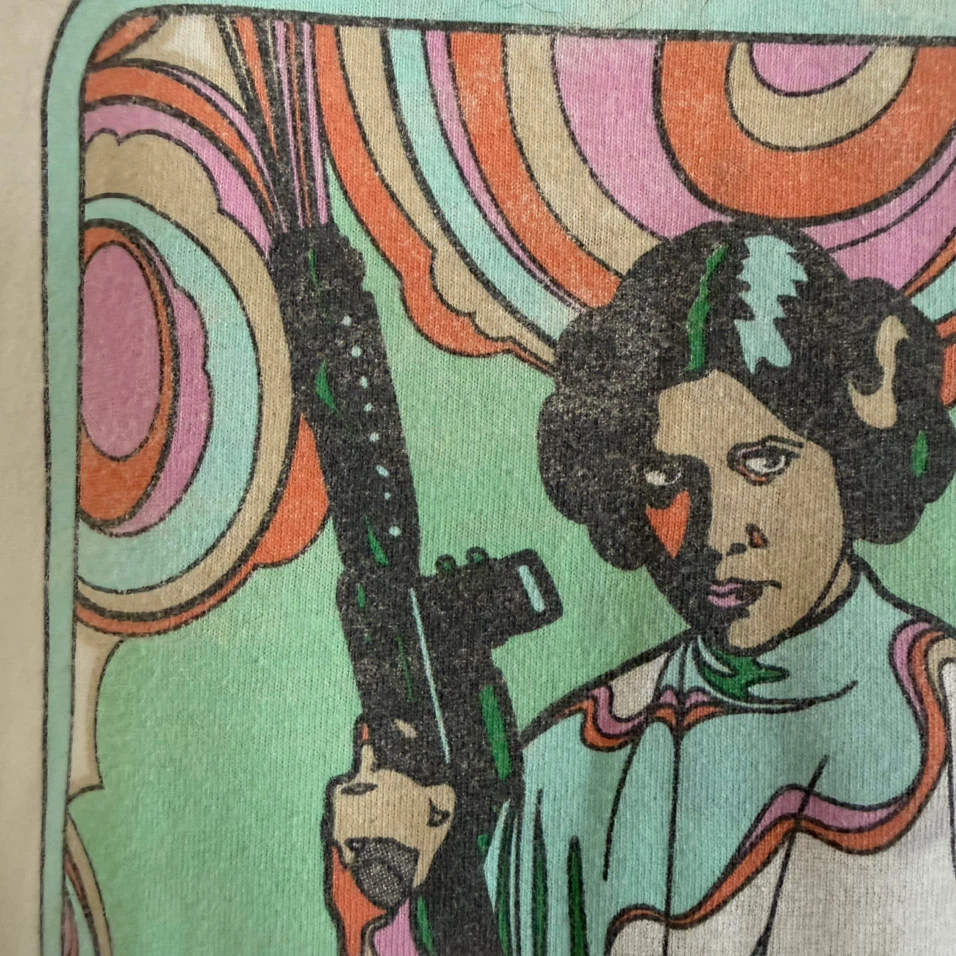 Star Wars  Tee in Cream with 6Os Pop Art Style Logo - photo 4