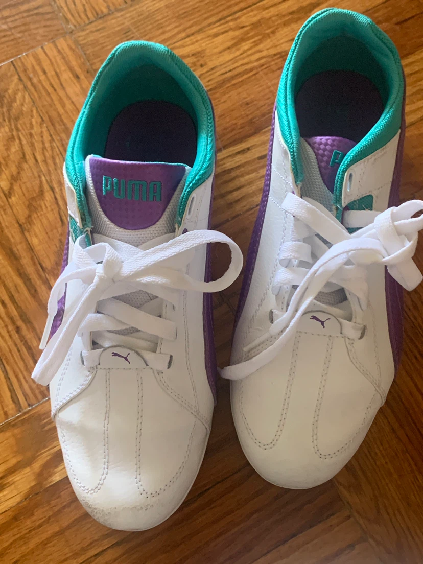 Puma Women's White/Purple/Teal Athletic Shoes
