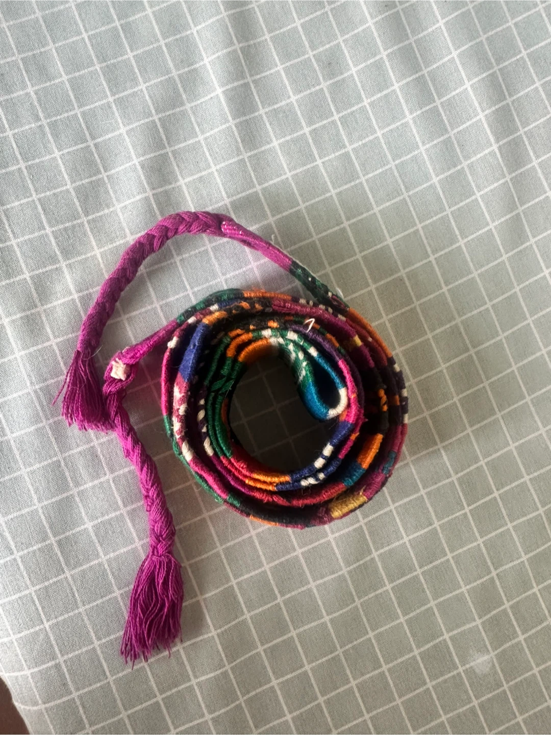 Handwoven Mexican fabric belt sash - photo 2
