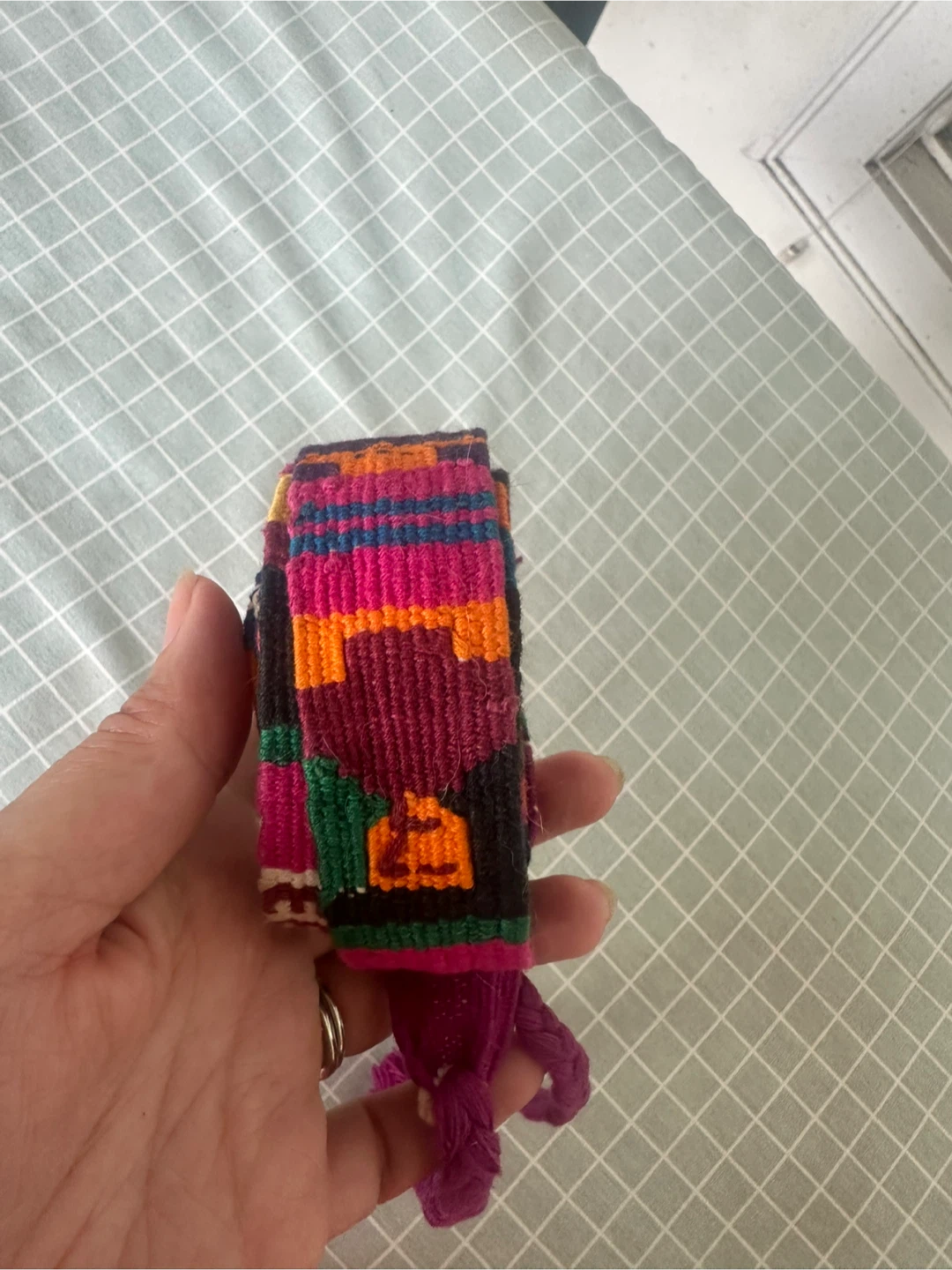 Handwoven Mexican fabric belt sash - photo 3