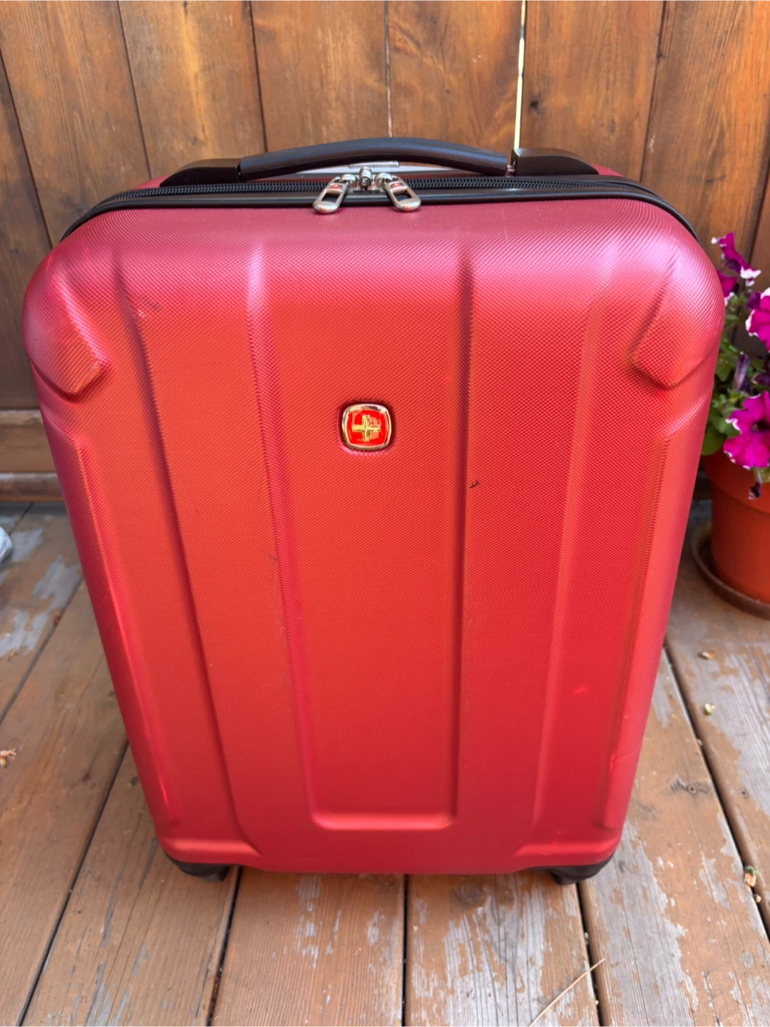 Swiss Gear Red Hardshell Carry-On Luggage