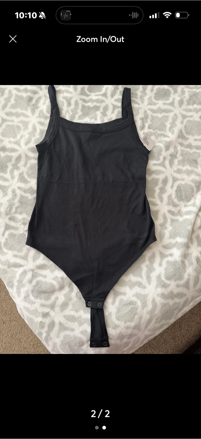 NWT WOMENS BODYSUIT LARGE BLACK