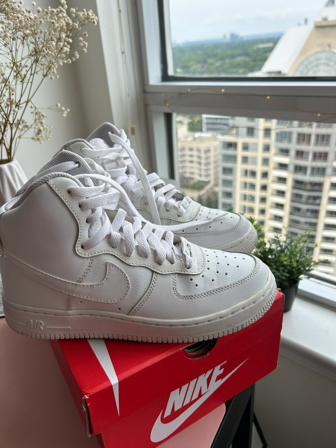 Nike Air Force 1 High Top Sneakers White - photo 2