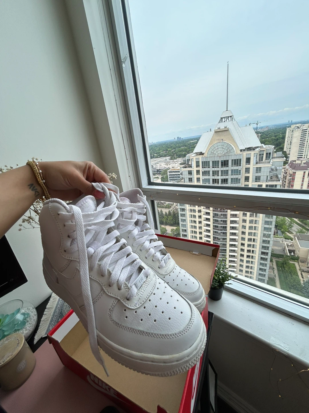 Nike Air Force 1 High Top Sneakers White - photo 3