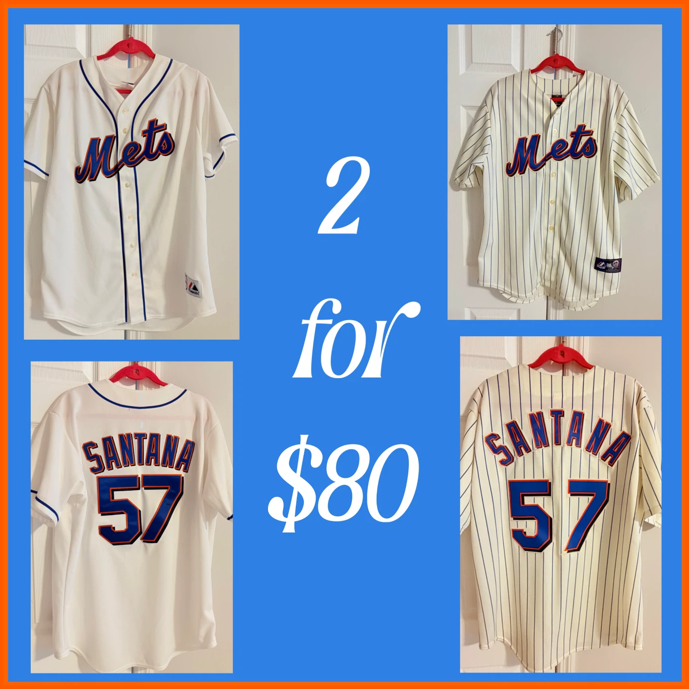 New York Mets Santana #57 (2 for $80)