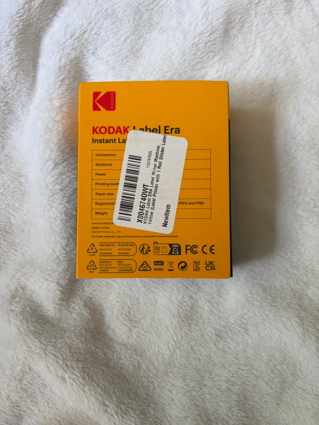 Kodak Label Era Instant Label Printer M50 - Yellow - photo 4