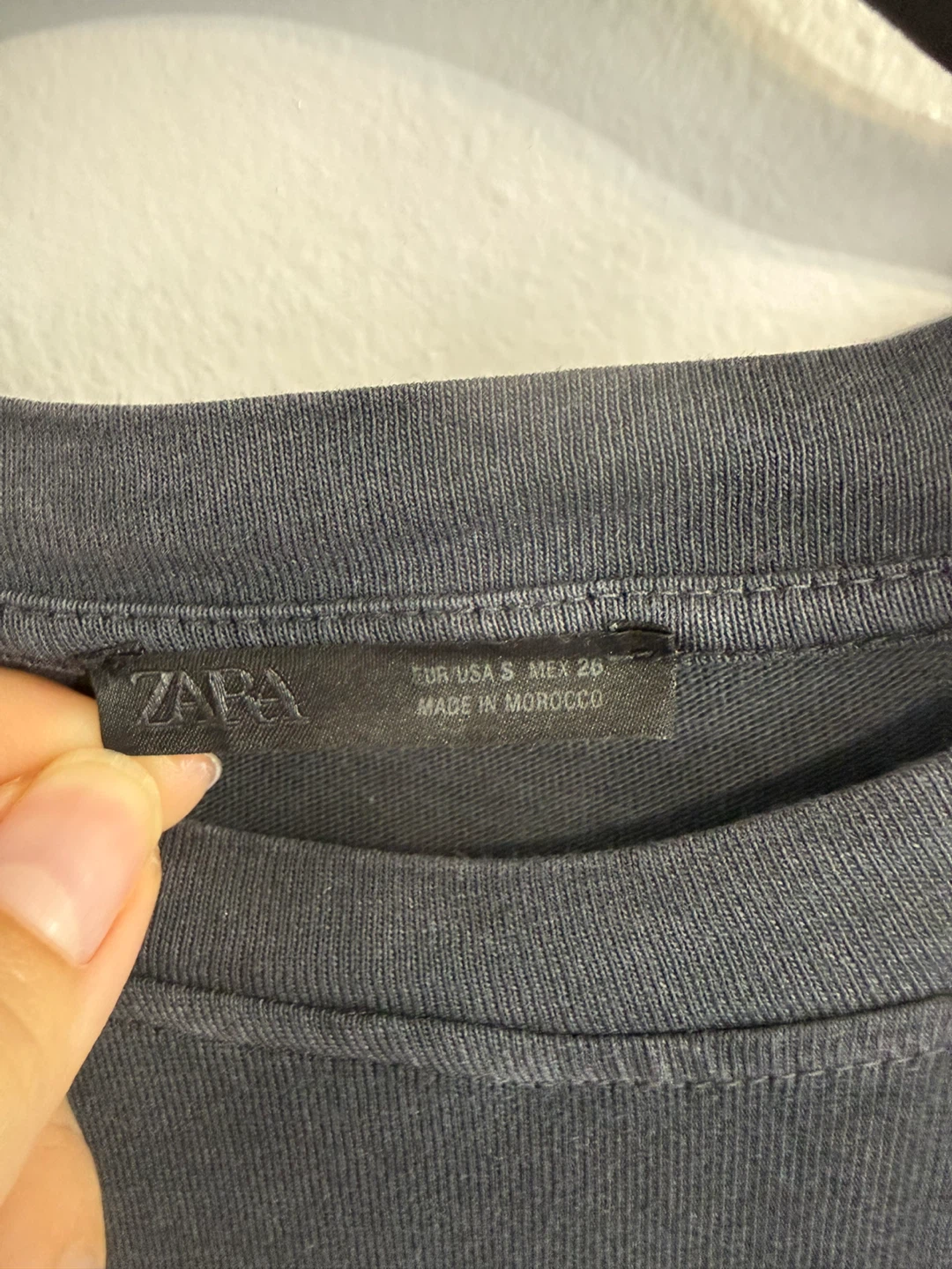 Zara Grey Long Sleeve Shirt with Lace Trim - photo 2