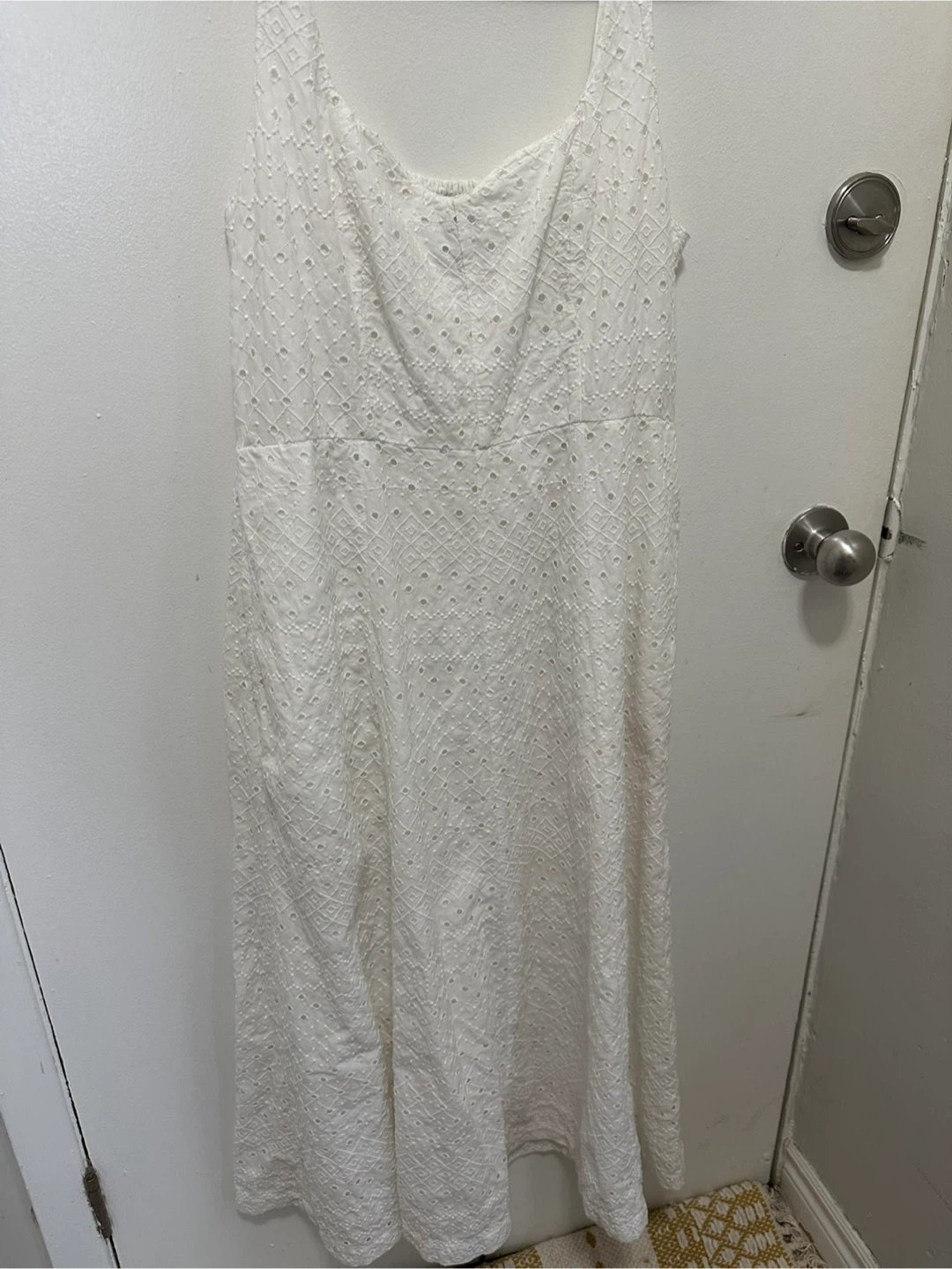 Old Navy White Eyelet Midi Dress
