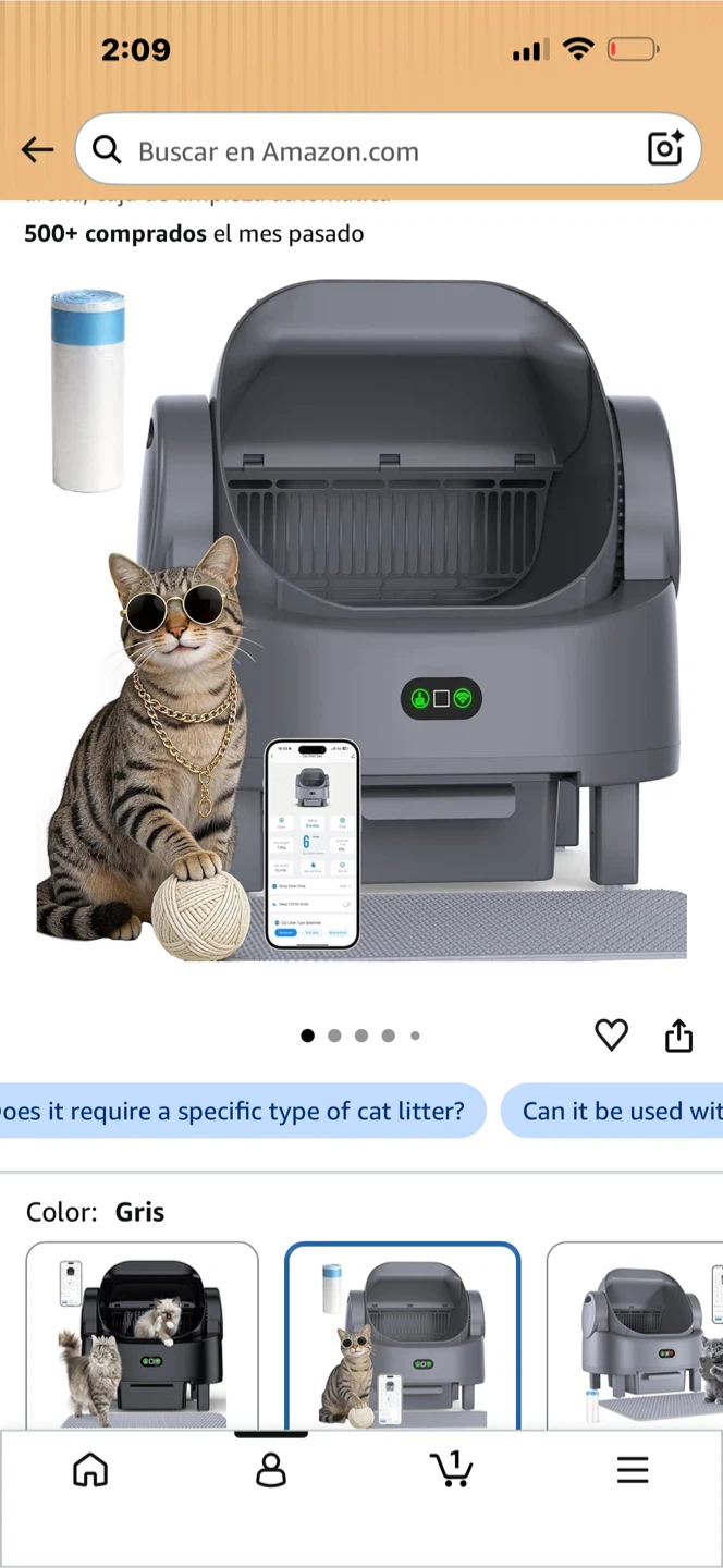 Automatic Cat Litter Box - Grey