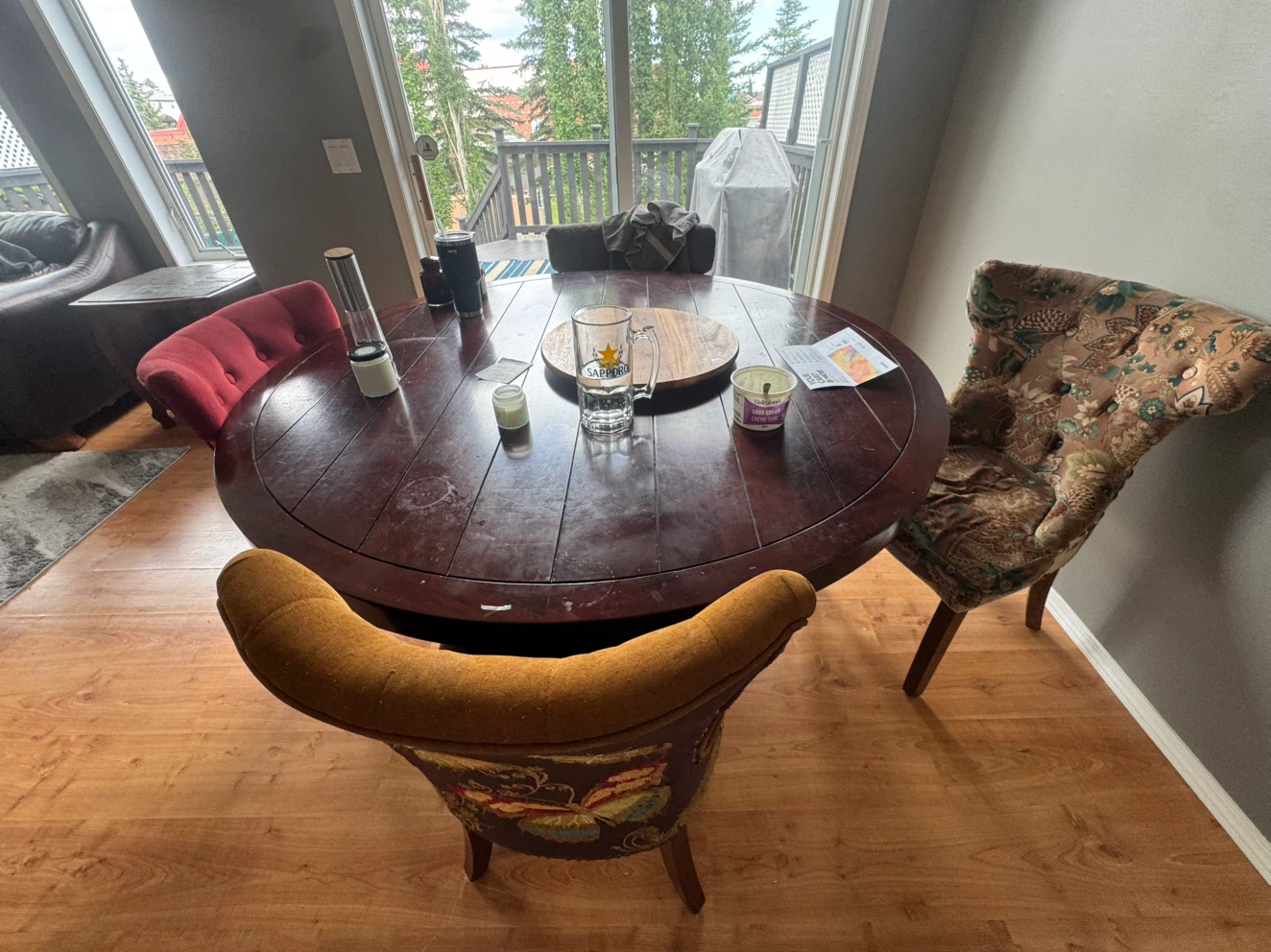 Solid wood kitchen table