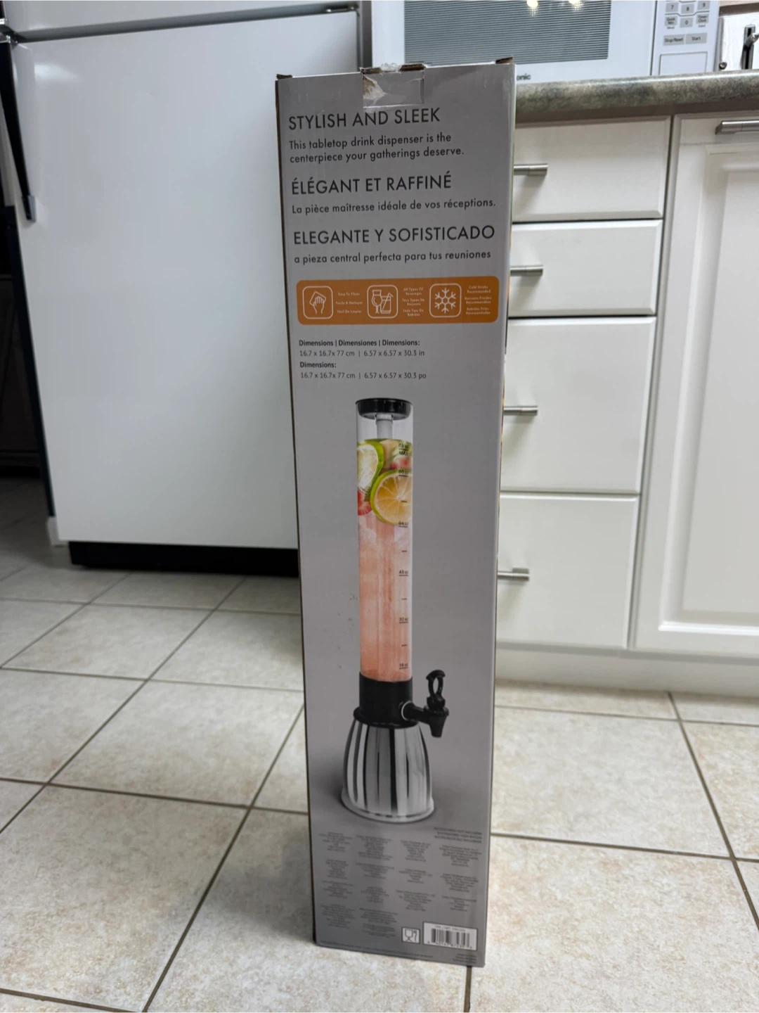 Mesa Beverage Tower Drink Dispenser with Ice Tube - photo 3