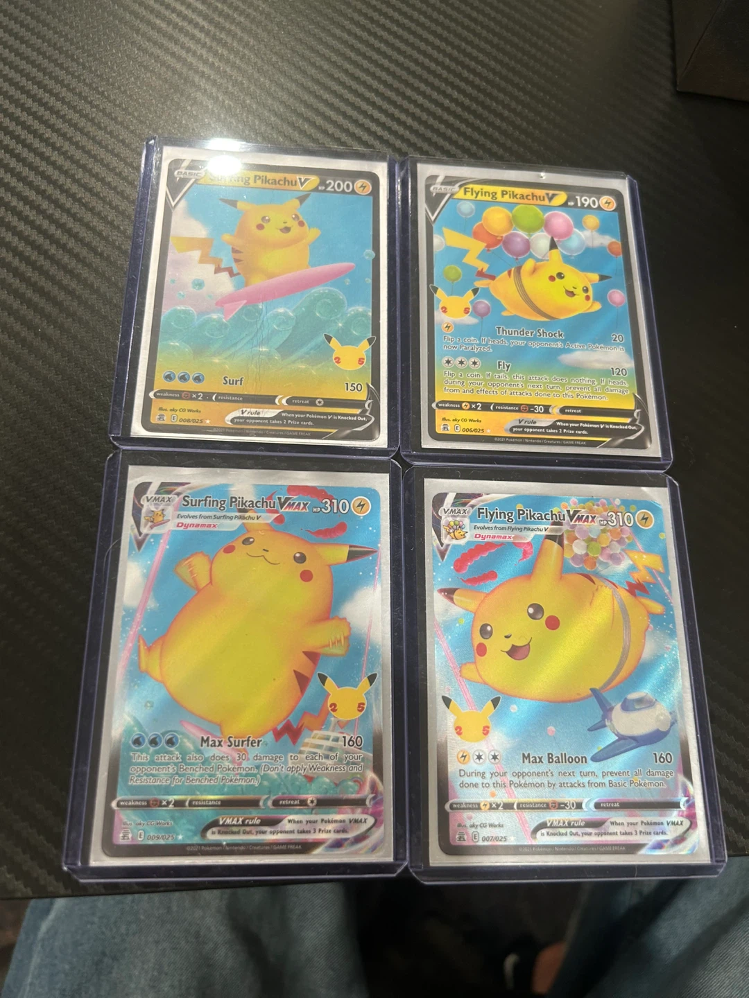 Surfing & Flying Pikachu V & Vmax set
