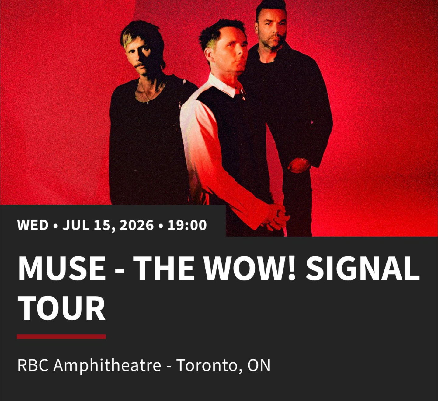 Muse - a pair of Tickets RBC AMP.