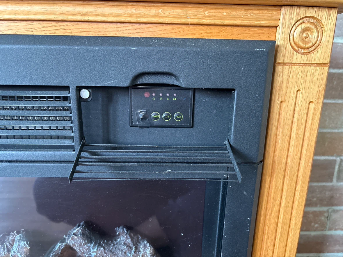 Oak Electric Fireplace with Flame Effect - photo 5