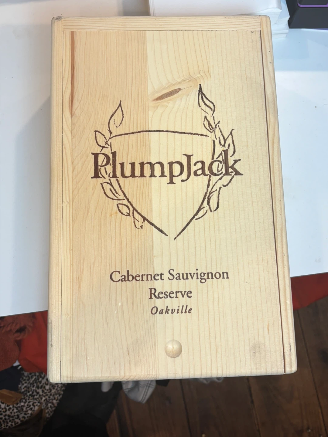 PlumpJack Winery Wooden Wine Box