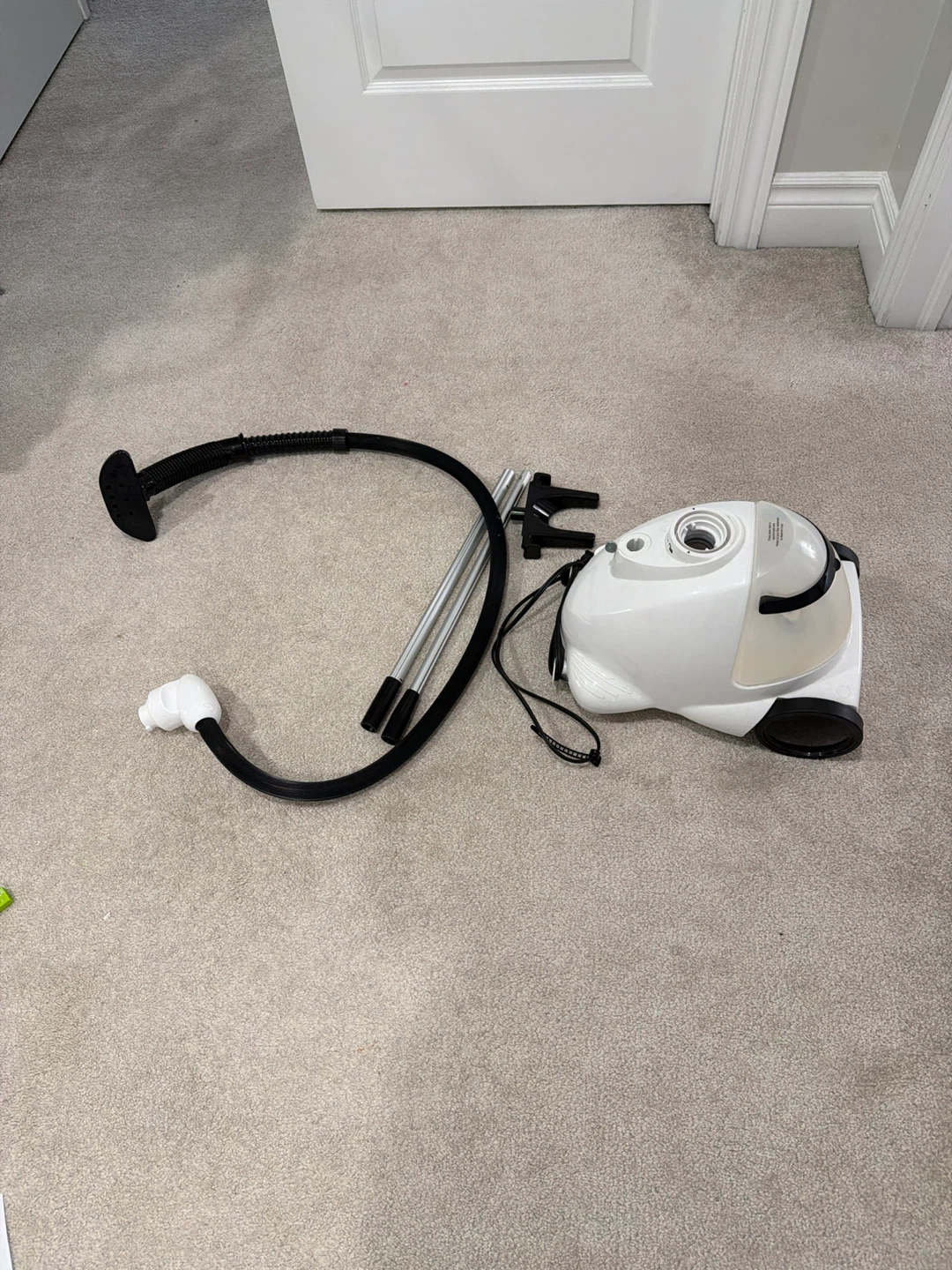 White Garment Steamer with Accessories
