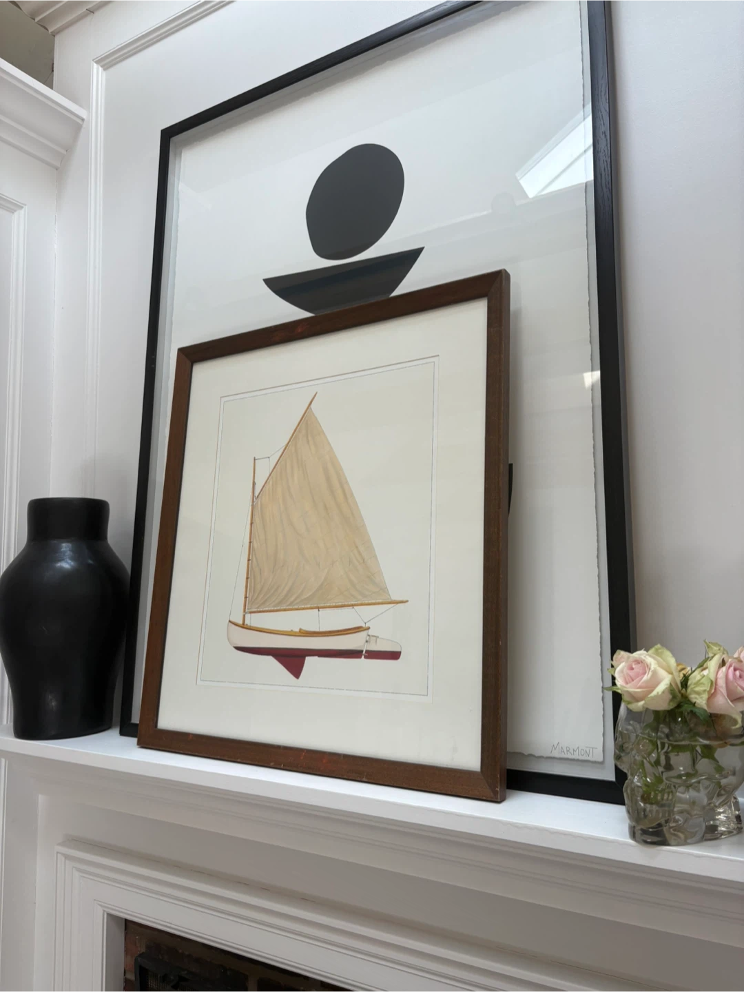 Robert Duff - beetle cat vintage Framed Sailboat Art Print - photo 3