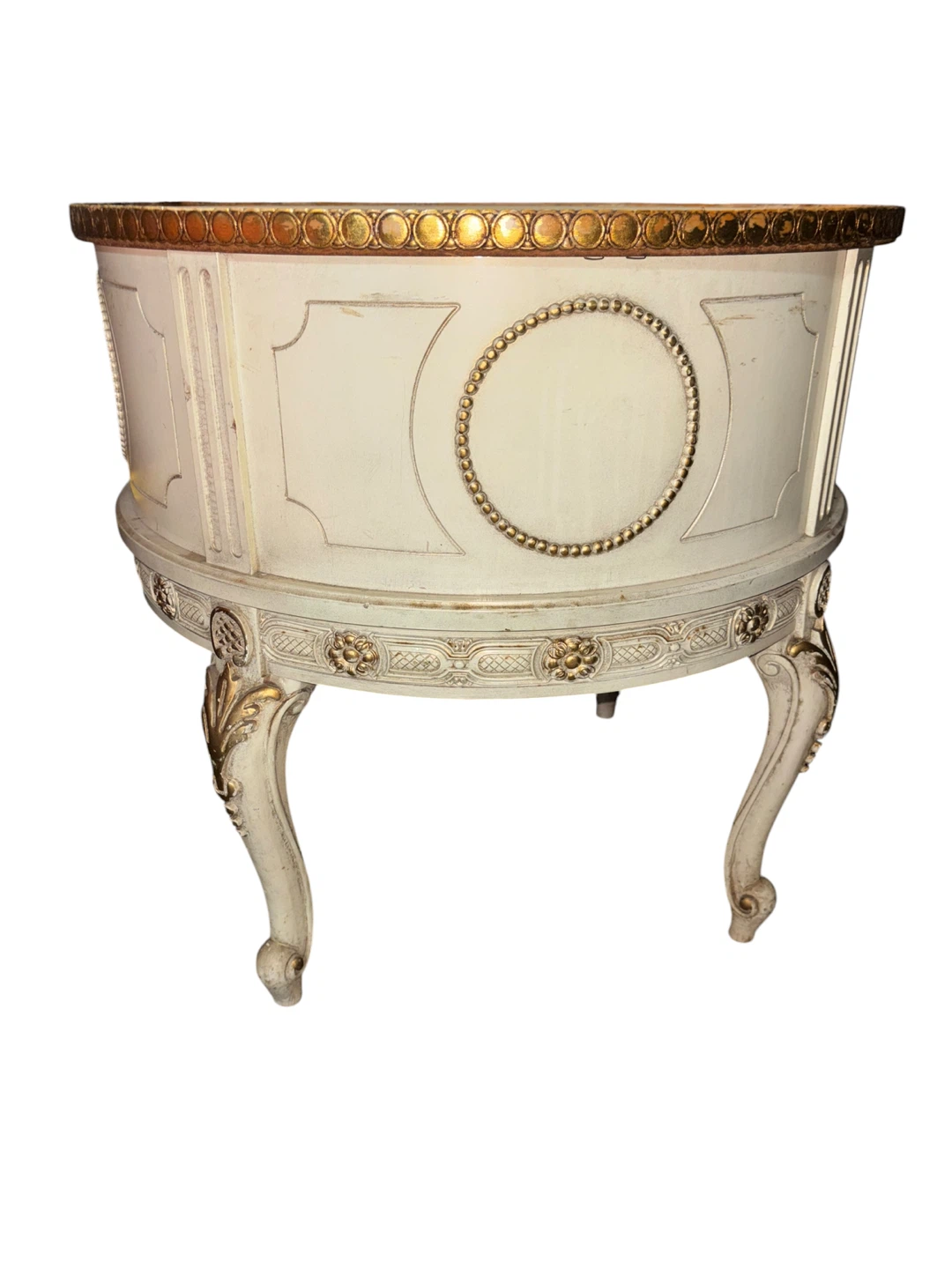 2 Ornate Vintage Accent Table with Gold Accents - photo 5