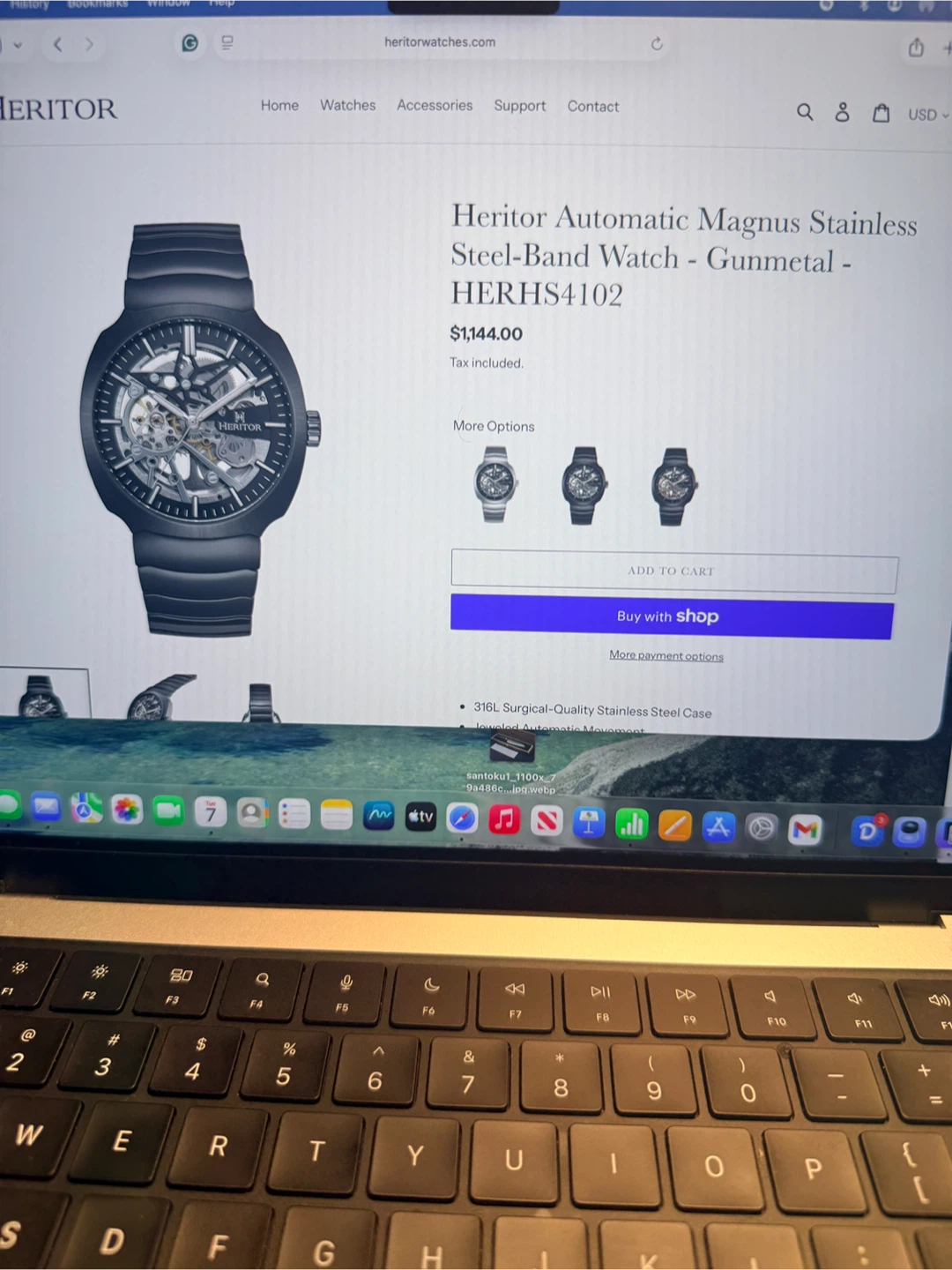 Heritor Automatic Magnus Stainless Steel-Band Watch - Gunmetal