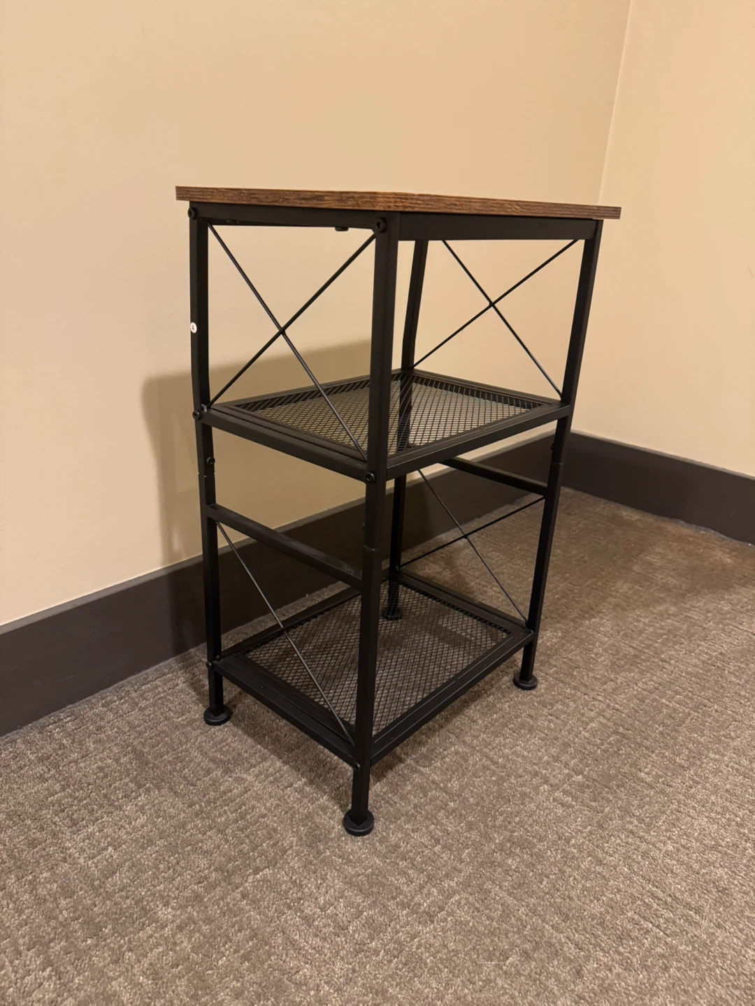 3-Tier Industrial Side Table / Nightstand - photo 2