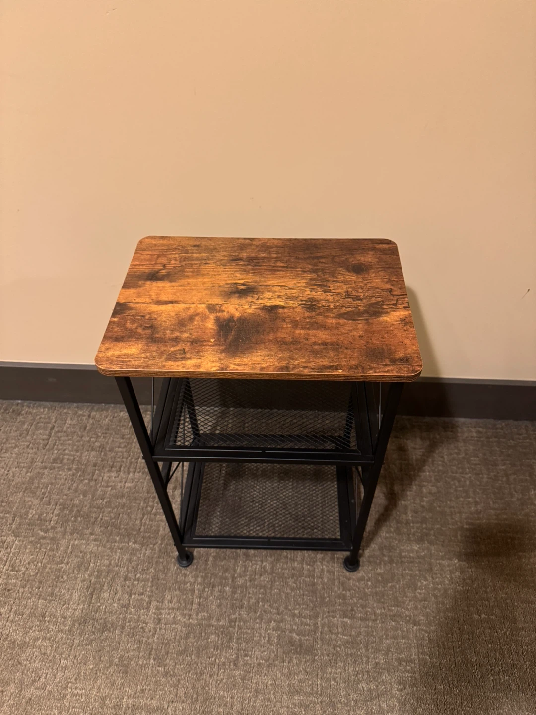 3-Tier Industrial Side Table / Nightstand - photo 3
