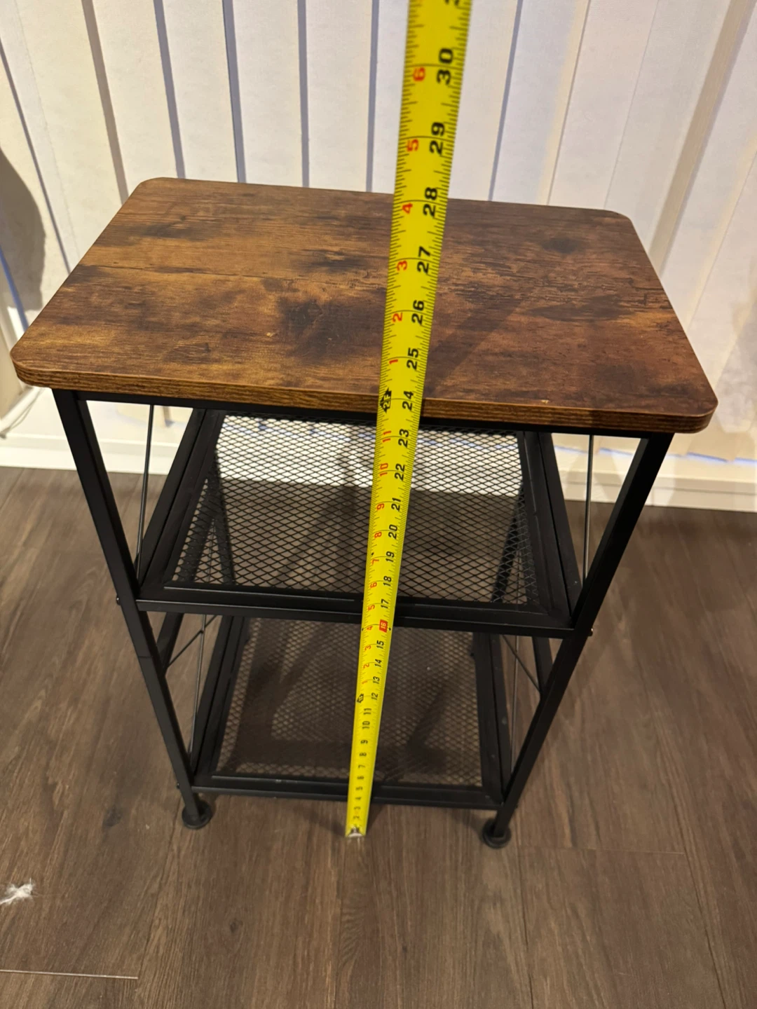 3-Tier Industrial Side Table / Nightstand - photo 4