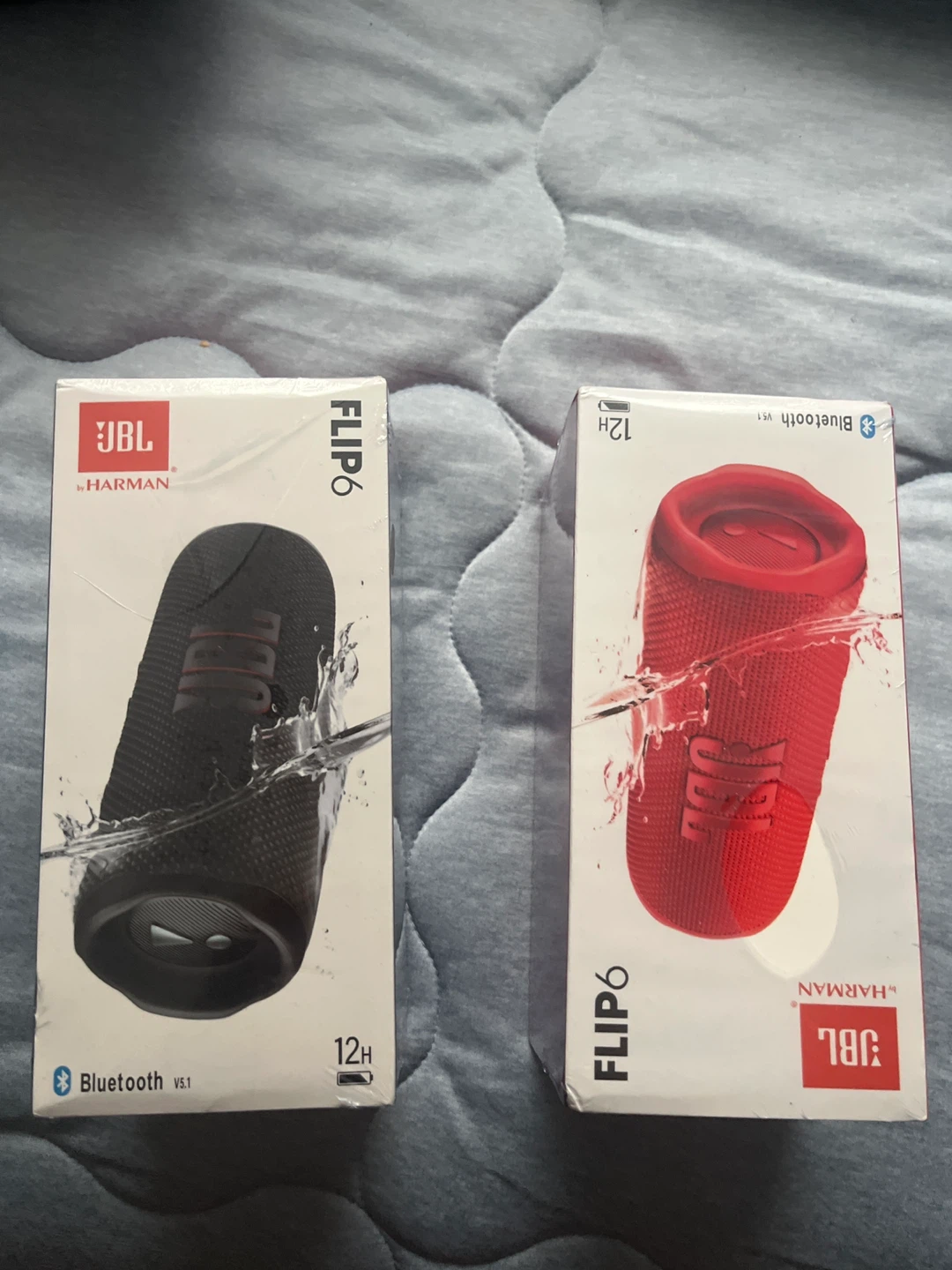 JBL Flip 6 Portable Waterproof Bluetooth Speaker - Black & Red