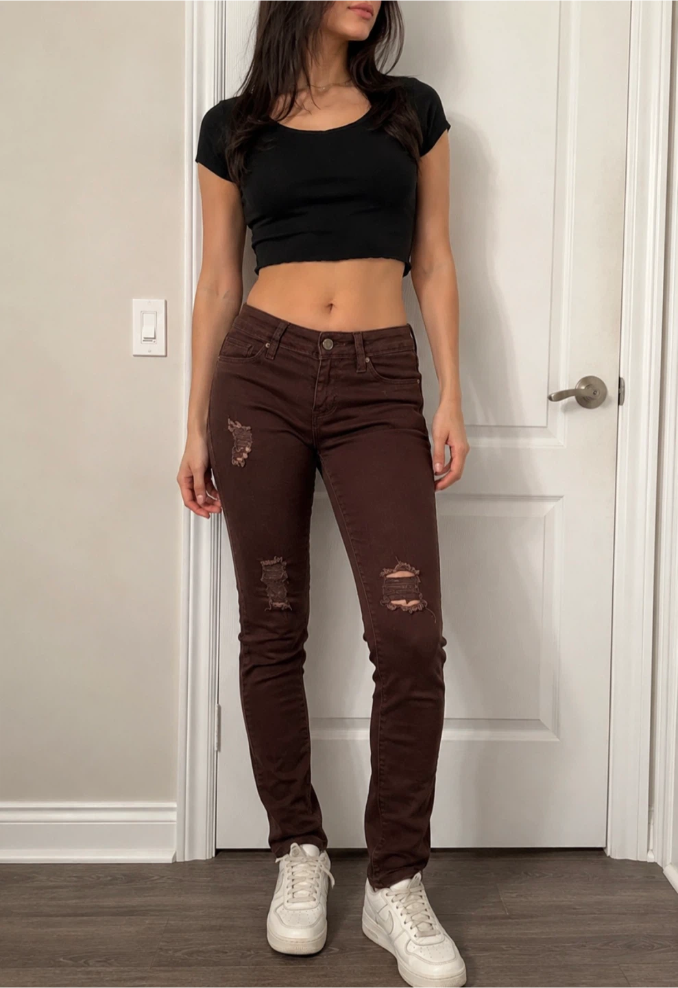 YMI Brown Skinny Jeans - Size 0