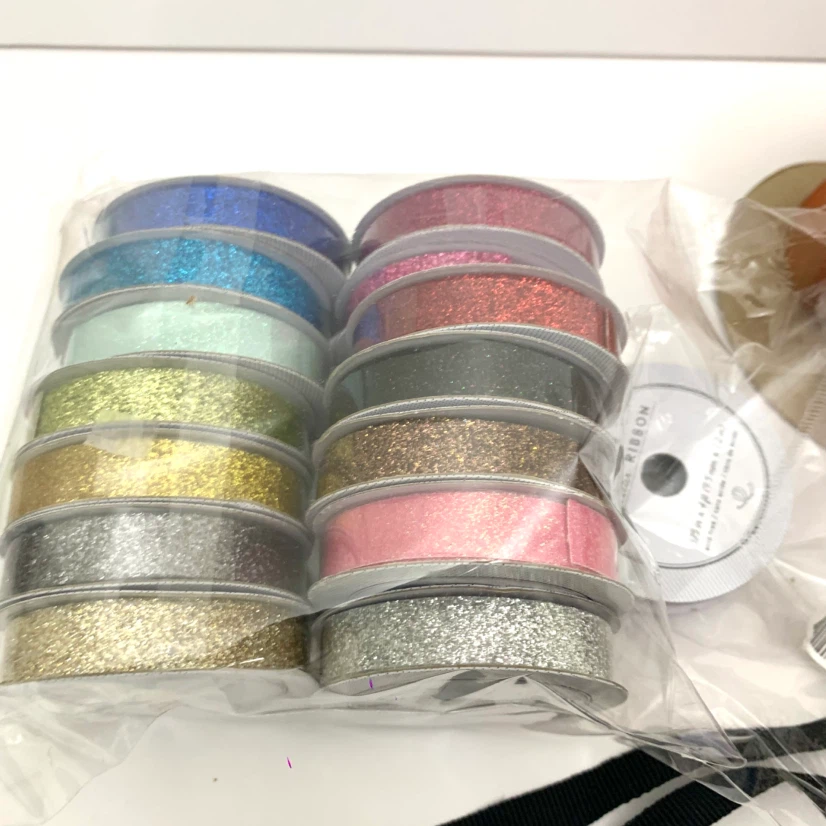 Ribbon Bundle Craft Ribbon Satin Grosgrain Washi Tape Bulk Lot - photo 4