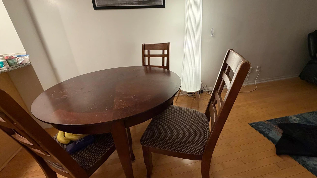 Wooden Dining Table and 3 matchingChairs - photo 2