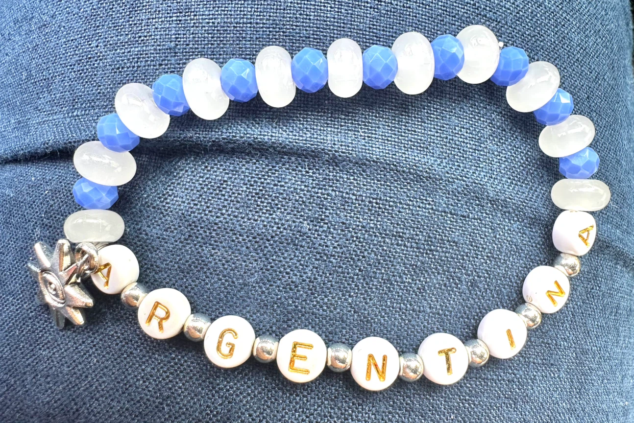 Beaded Bracelet with "Argentin" text