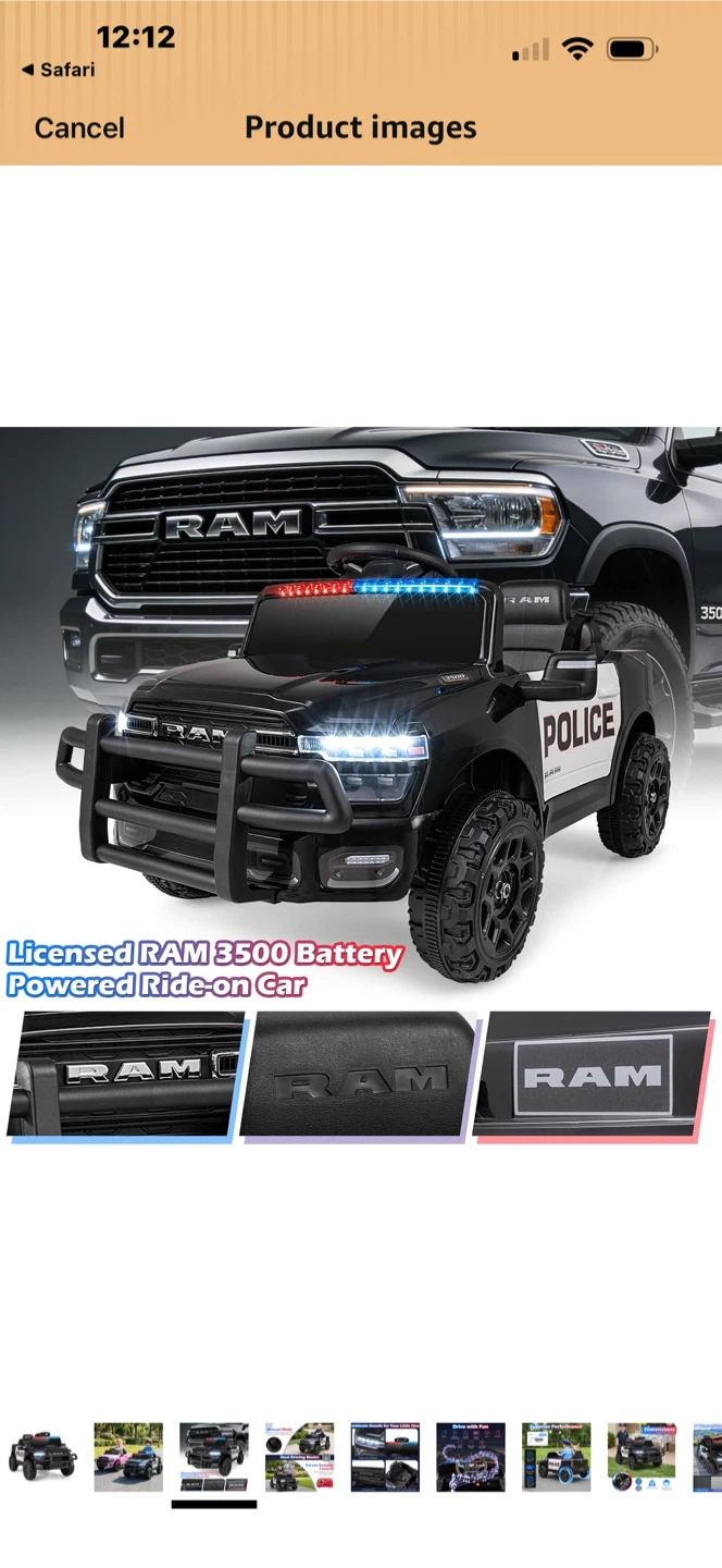 Licensed RAM 3500 Battery Powered Ride-on Car