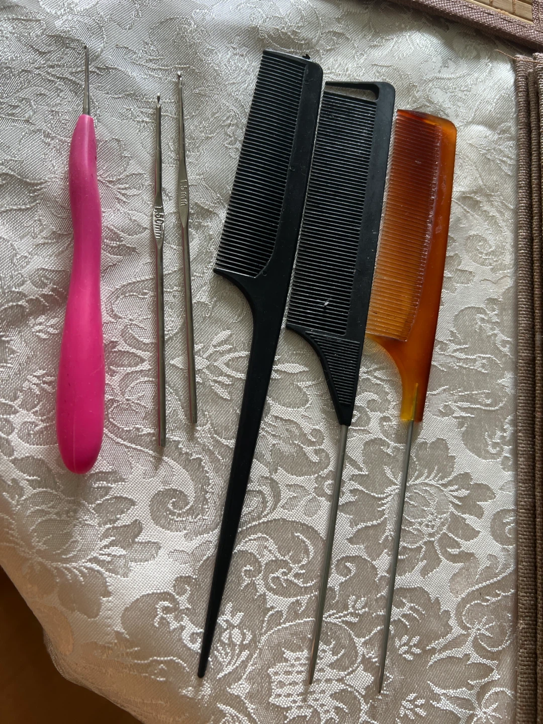 Hair Styling Combs and Crochet Hooks Set