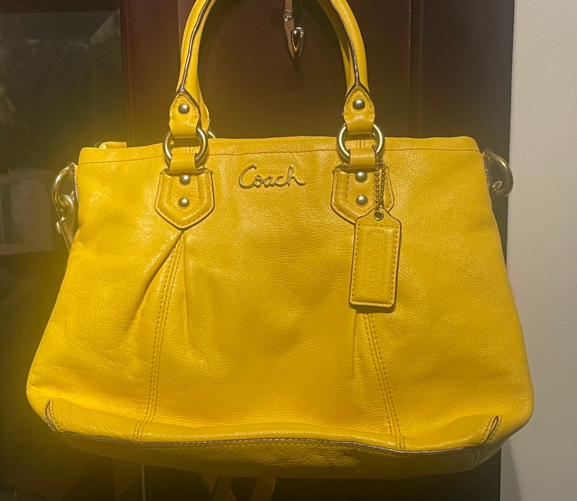 Coach Yellow Leather Purse