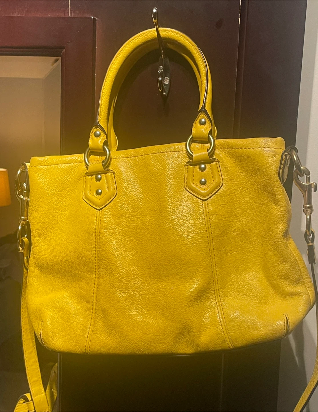 Coach Yellow Leather Purse - photo 2