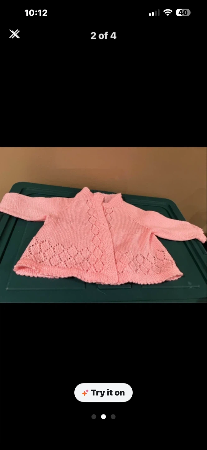Pink Knit Baby Cardigan
