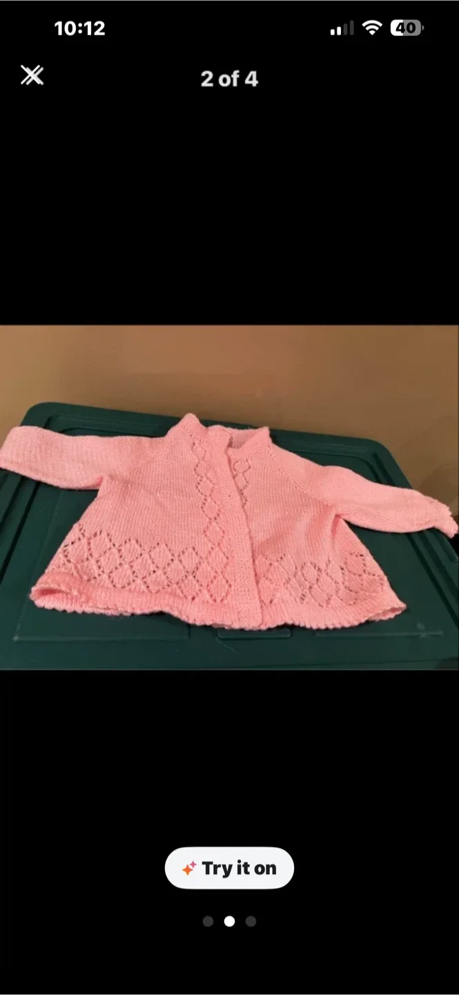 Pink Knit Baby Cardigan