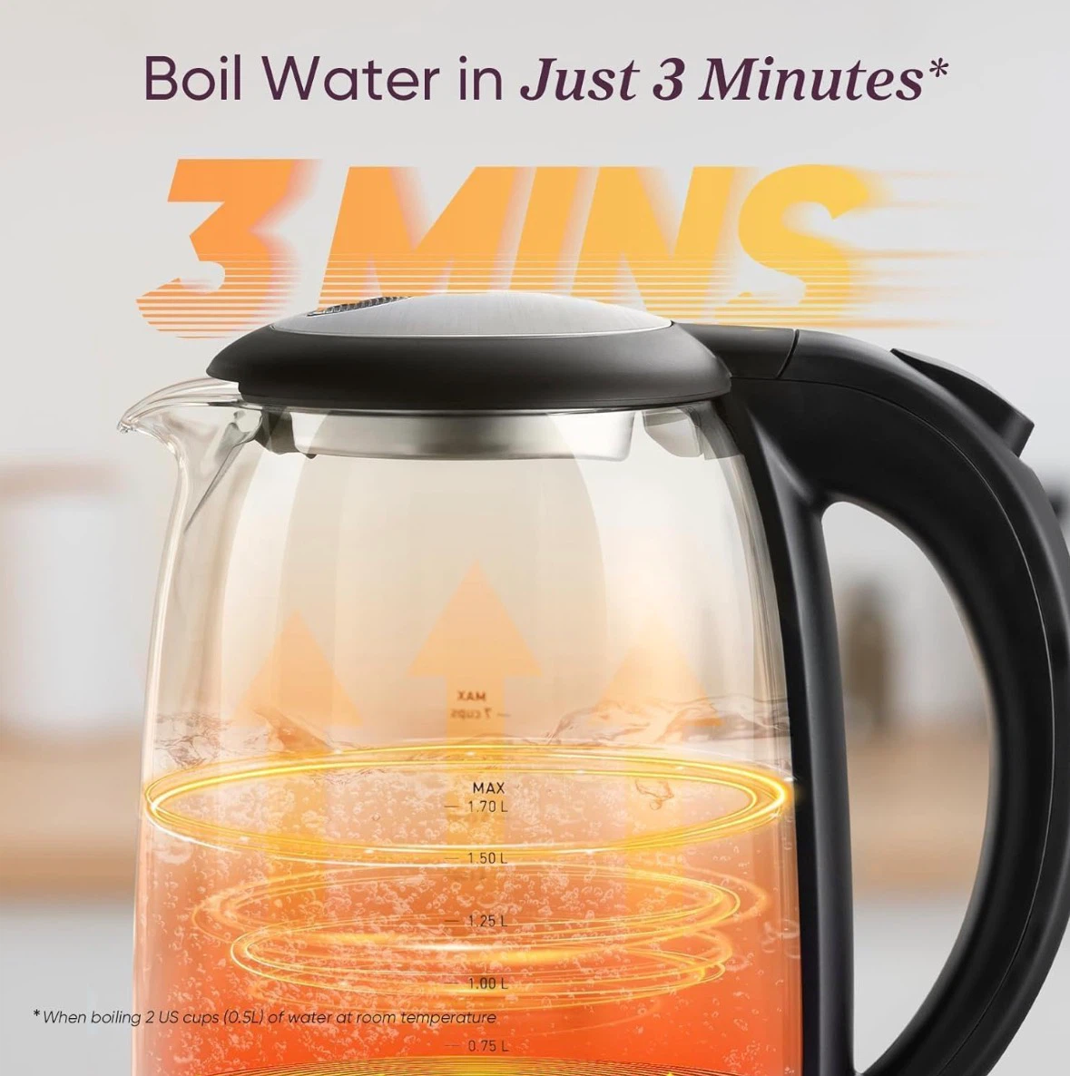 [LAST CHANCE - July 9 / 10] COSORI 1.7L Glass Electric Kettle - photo 3