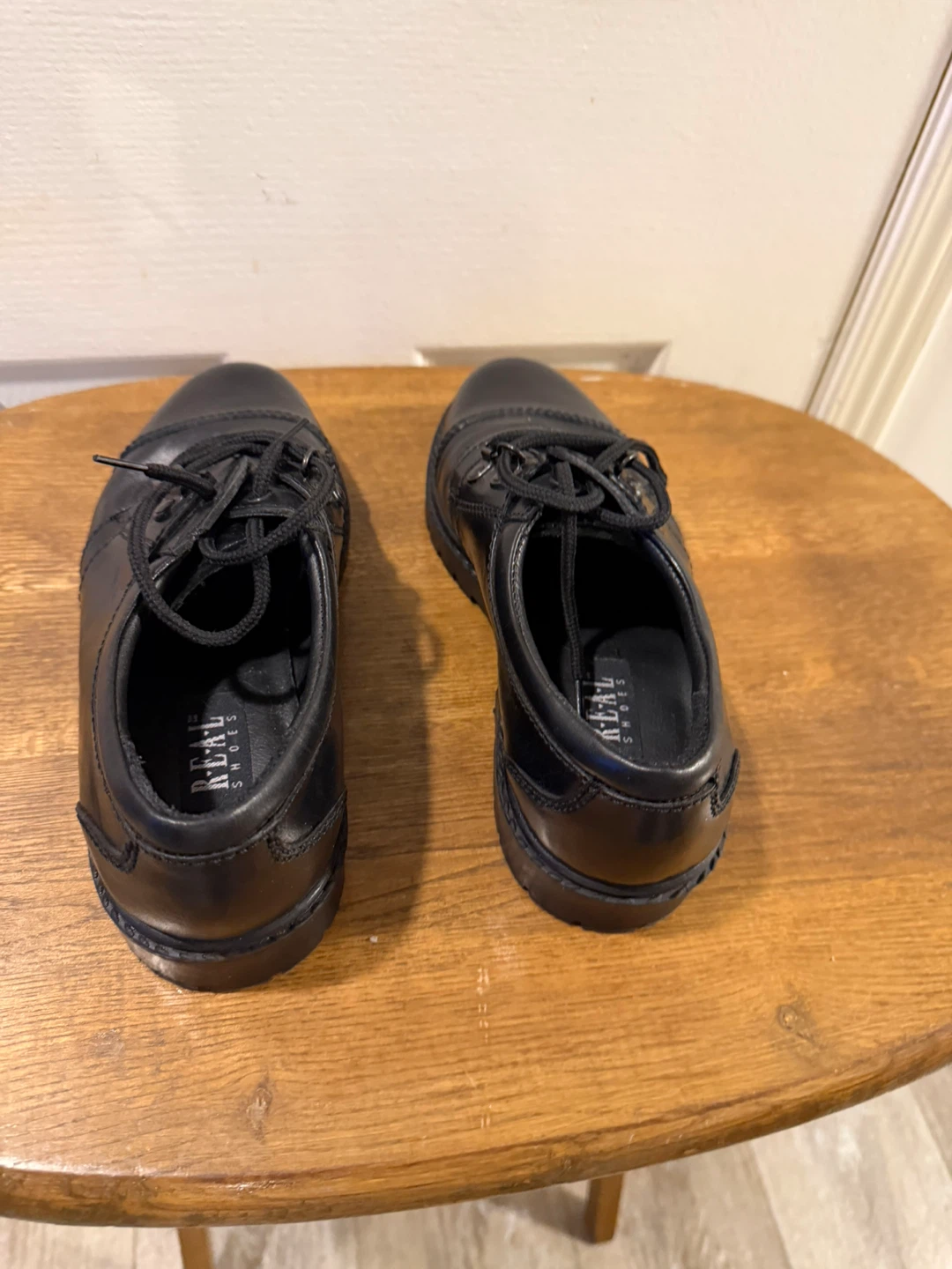 REAL Shoes Black Leather Cap Toe Oxford Shoes - photo 3