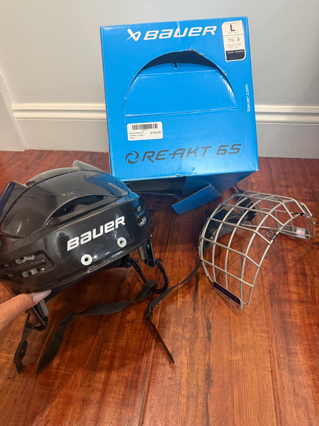 Bauer RE-AKT 65 Hockey Helmet with cage
