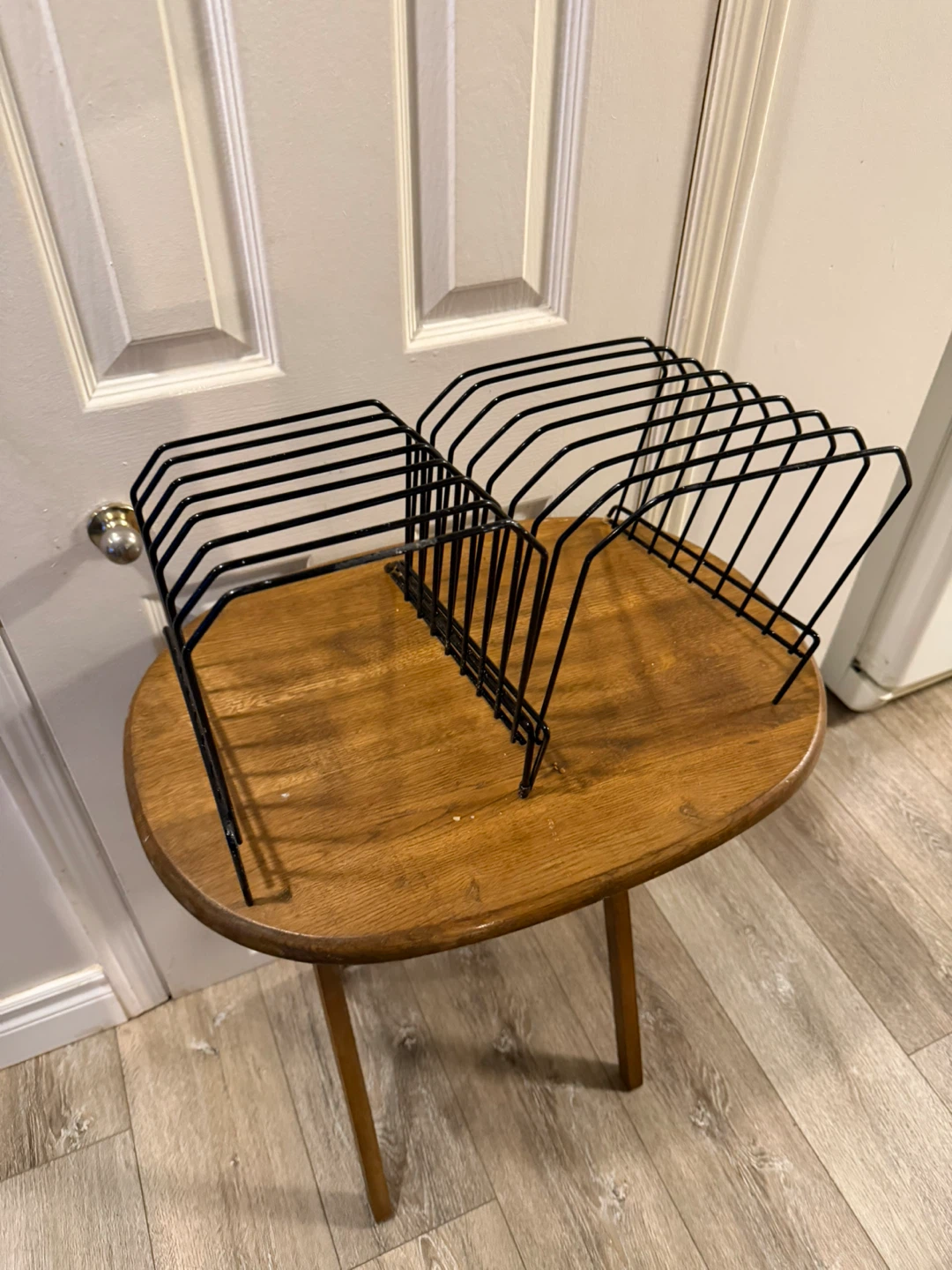 Black Wire Record Holder Stand