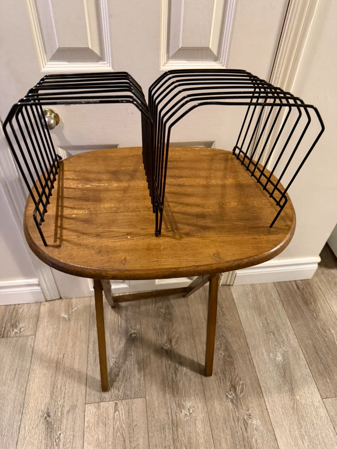 Black Wire Record Holder Stand - photo 3
