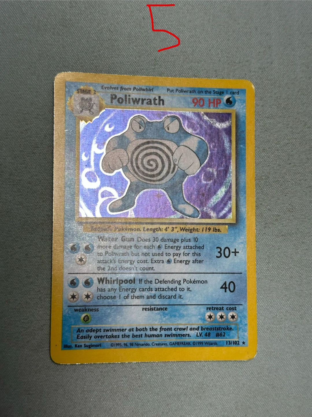 heavily damaged/played vintage pokemon TCG - photo 5
