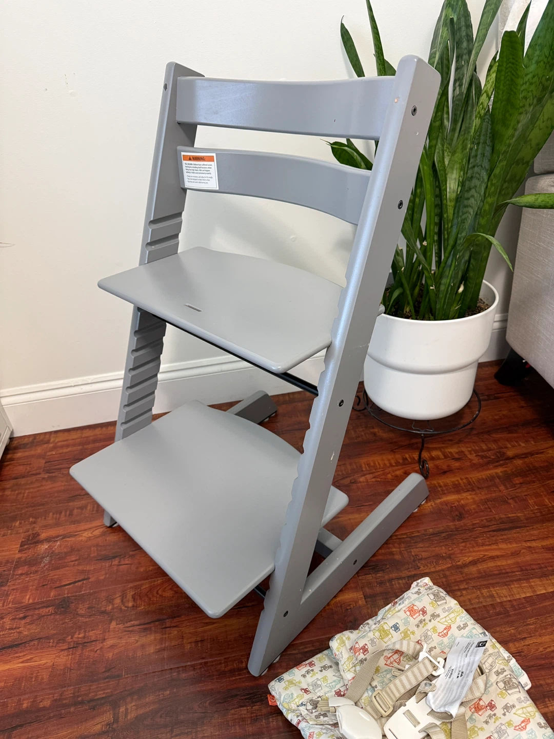 Stokke Tripp Trapp High Chair with cushion and straps