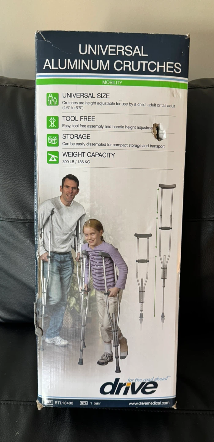 Drive Medical Universal Aluminum Crutches (Pair)