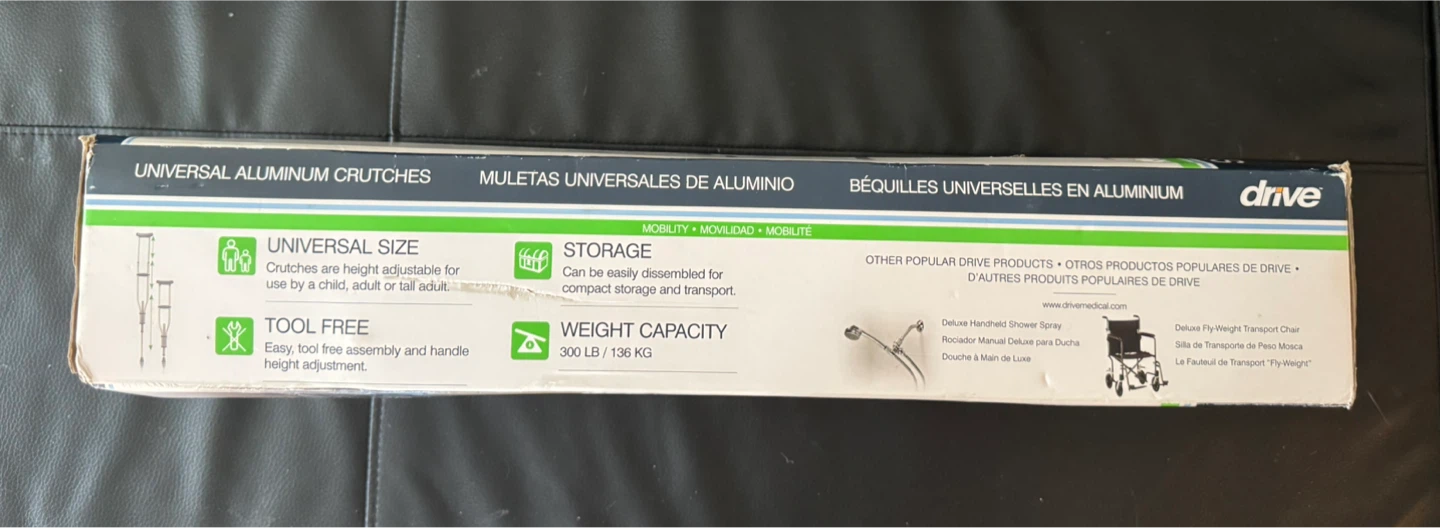 Drive Medical Universal Aluminum Crutches (Pair) - photo 2
